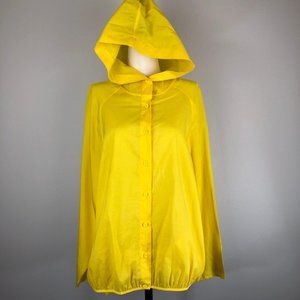 Zuczug Yellow Silk and Cotton Designer Hoodie